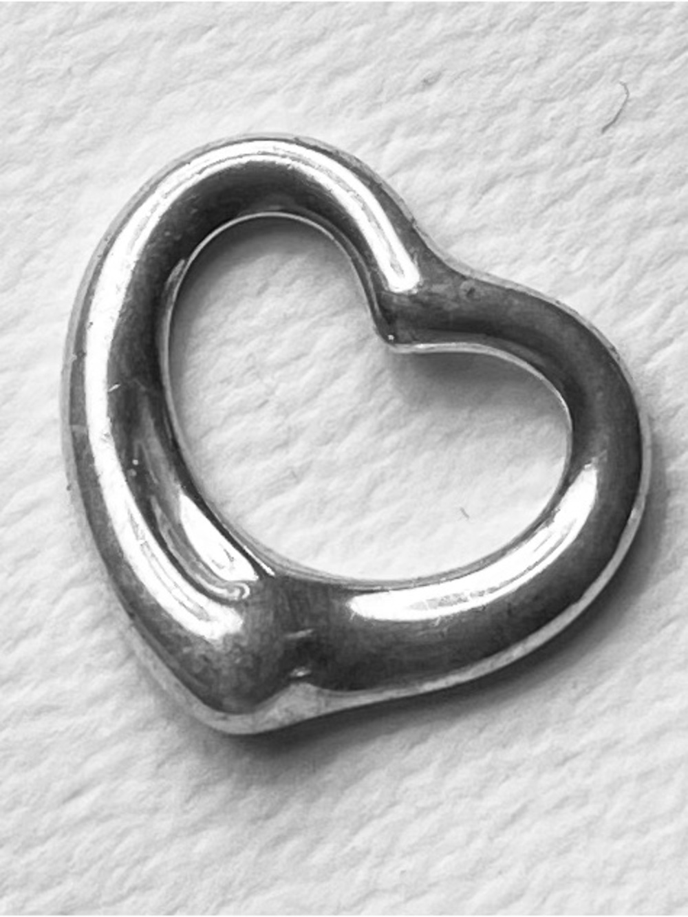 Tiffany & Co. Sterling Silver Open Heart Charm